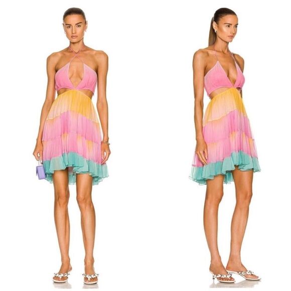 Rococo Sand Zale Cutout Mini Dress Size L - Picture 1 of 12